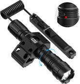 Feyachi 1500 Lumen LED Tactical Flashlight Rechargeable IPX7 Protection 4 Modes Weapon Light Picatinny Rail Flashlight Included with Pressure Switch(Mlok-FL37)