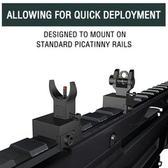 ALLOWING FOR QUICK DEPLOYMENT
DESIGNED TO MOUNT ON STANDARD PICATINNY RAILS