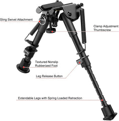 Feyachi RB1001 Tactical Rifle Bipod - Swivel Adjustable