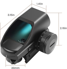 Feyachi RS-25 Reflex Sight with Reticles - Red Dot Picatinny