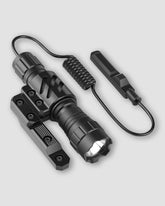 Feyachi FL14-MB Tactical Flashlight 1200 Lumen Matte Black LED Light with Flashlight Mount and Pressure Switch Included