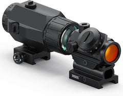 Feyachi RS-23 Red Dot Sight with M38 5X Magnifier Combo Kit, 1 x 22mm Red Dot Scope & Magnifier Built-in Flip Mount Combo feyachi Default Title Default Title-
