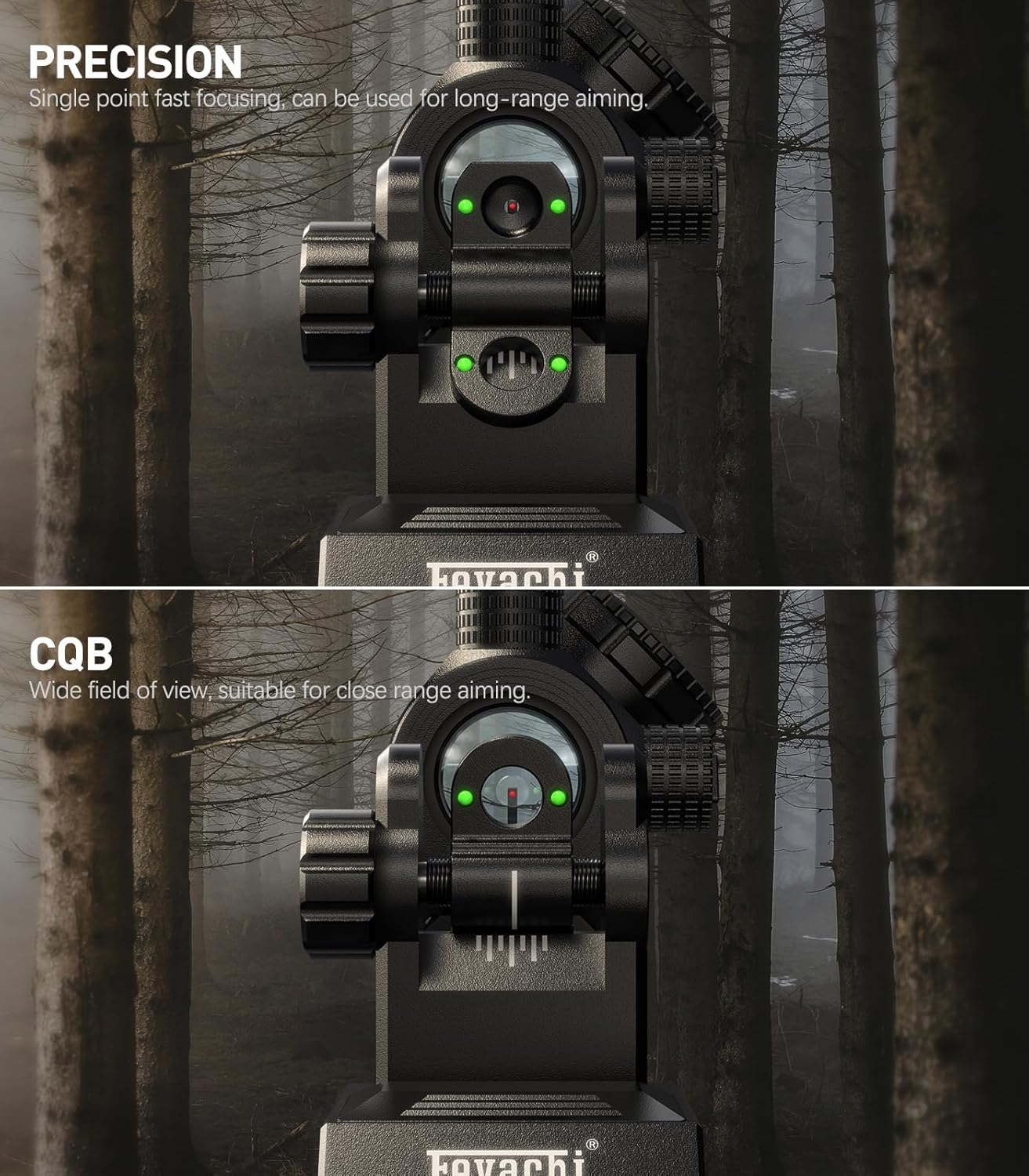 Feyachi S17-AFlip Up Sights Fiber Optics Iron Sight with Green Red Sight Front and Rear Backup Rifle Sight for Picatinny Rail feyachi Default Title Default Title-
