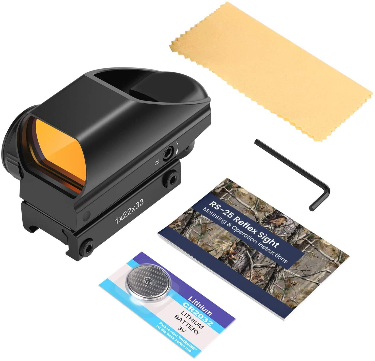 Feyachi RS-25 Reflex Sight with Reticles - Red Dot Picatinny