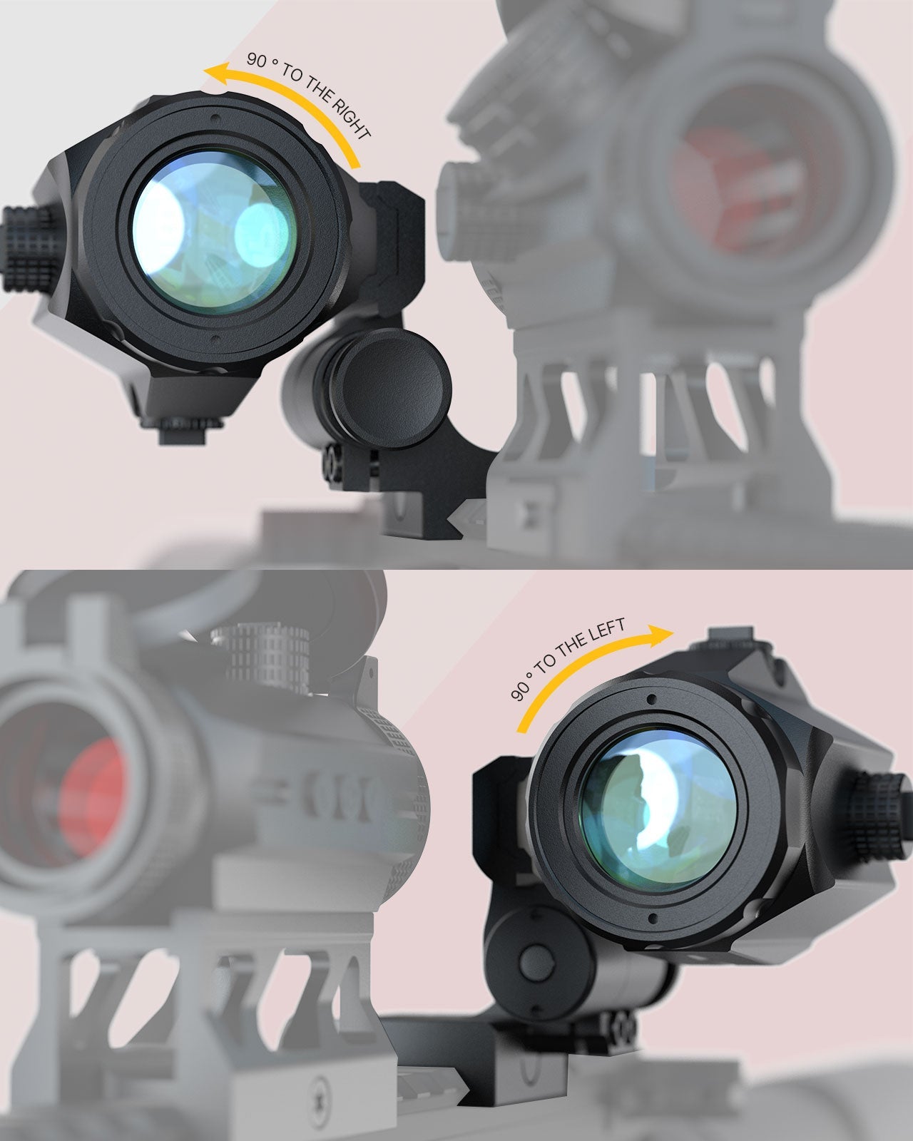 Feyachi M40 3X Red Dot Magnifier with Flip to Side Mount, Focus Adjustment, Windage & Elevation Adjustable, 37/40MM Height