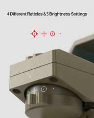 Feyachi RS61 Red Dot Reflex Sight Khaki - Co-Witness Mount